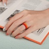 image:imageEgnaro Womens Braided Silicone Wedding Ring Stylish Stackable Rubber BandSETPRed  Orange  Yellow  Cyan  Blue  Purple