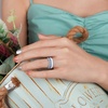 image:imageEgnaro Womens Braided Silicone Wedding Ring Stylish Stackable Rubber BandSETSBlue  Light Green  Light Blue  White