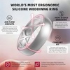 image:imageEgnaro Womens Bridal Rings Sets 6mm Wide 2mm Thick Silicone Wedding Rubber Band with Half Size Inner Arc Ergonomic Breathable DesignSETB1Black  Metallic Silver  Marble  Light Gray  Dark silver