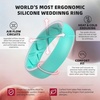 image:imageEgnaro Womens Bridal Rings Sets 6mm Wide 2mm Thick Silicone Wedding Rubber Band with Half Size Inner Arc Ergonomic Breathable DesignSETB8Marble  White Silver Glitter  Mint Green  White  Black  Metallic Silver  Light Rose Gold