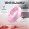 image:imageEgnaro Womens Bridal Rings Sets 6mm Wide 2mm Thick Silicone Wedding Rubber Band with Half Size Inner Arc Ergonomic Breathable DesignSETC1Pink Camo