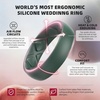 image:imageEgnaro Womens Bridal Rings Sets 6mm Wide 2mm Thick Silicone Wedding Rubber Band with Half Size Inner Arc Ergonomic Breathable DesignSETC6Black  Green  Cloudy Blue  Cream Beige