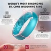 image:imageEgnaro Womens Bridal Rings Sets 6mm Wide 2mm Thick Silicone Wedding Rubber Band with Half Size Inner Arc Ergonomic Breathable DesignSETC8Metallic Starry Blue  Metallic Starry Purple  Night blue  Black  Light Nude