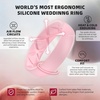 image:imageEgnaro Womens Bridal Rings Sets 6mm Wide 2mm Thick Silicone Wedding Rubber Band with Half Size Inner Arc Ergonomic Breathable DesignSETCBlack  White  Pink Sand  Metallic Turquoise