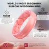 image:imageEgnaro Womens Bridal Rings Sets 6mm Wide 2mm Thick Silicone Wedding Rubber Band with Half Size Inner Arc Ergonomic Breathable DesignSETD2Bronze White Metallic Silver Light Red Camo Rose Gold Pink Camo Marble