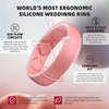 image:imageEgnaro Womens Bridal Rings Sets 6mm Wide 2mm Thick Silicone Wedding Rubber Band with Half Size Inner Arc Ergonomic Breathable DesignSETEBlack  Marble  WhitePink  Faint Red White White Silver Glitter Metallic Turquoise