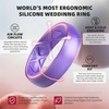 image:imageEgnaro Womens Bridal Rings Sets 6mm Wide 2mm Thick Silicone Wedding Rubber Band with Half Size Inner Arc Ergonomic Breathable DesignSETFMetallic Wine Red  Metallic Star Sky Purple  Metallic Pearl  Black  Marble  WhitePink  Faint Red