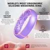image:imageEgnaro Womens Bridal Rings Sets 6mm Wide 2mm Thick Silicone Wedding Rubber Band with Half Size Inner Arc Ergonomic Breathable DesignSETFMetallic Wine Red  Metallic Star Sky Purple  Metallic Pearl  Black  Marble  WhitePink  Faint Red
