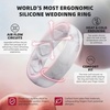 image:imageEgnaro Womens Bridal Rings Sets 6mm Wide 2mm Thick Silicone Wedding Rubber Band with Half Size Inner Arc Ergonomic Breathable DesignSETM3Marble