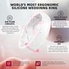 image:imageEgnaro Womens Bridal Rings Sets 6mm Wide 2mm Thick Silicone Wedding Rubber Band with Half Size Inner Arc Ergonomic Breathable DesignSETM4White Silver Glitter