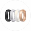 image:imageEgnaro Womens Bridal Rings Sets 6mm Wide 2mm Thick Silicone Wedding Rubber Band with Half Size Inner Arc Ergonomic Breathable DesignSETOBlack Marble Rose Gold Pearl
