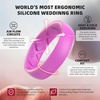 image:imageEgnaro Womens Bridal Rings Sets 6mm Wide 2mm Thick Silicone Wedding Rubber Band with Half Size Inner Arc Ergonomic Breathable DesignT11Light Pink Sparkle  Light Green Sparkle  Rose red  Metallic Silver  Metallic Gold  Bronze  Black Sparkle