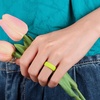 image:imageEgnaro Womens Bridal Rings Sets 6mm Wide 2mm Thick Silicone Wedding Rubber Band with Half Size Inner Arc Ergonomic Breathable DesignT13Red  Orange  Yellow  Cyan  Blue  Purple