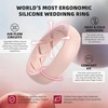 image:imageEgnaro Womens Bridal Rings Sets 6mm Wide 2mm Thick Silicone Wedding Rubber Band with Half Size Inner Arc Ergonomic Breathable DesignT5Light Green  Light Pink  Light Purple  White