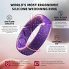 image:imageEgnaro Womens Bridal Rings Sets 6mm Wide 2mm Thick Silicone Wedding Rubber Band with Half Size Inner Arc Ergonomic Breathable DesignT6Light Pink Sparkle  Light Green Sparkle  Purple Sparkle  Black Sparkle