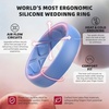 image:imageEgnaro Womens Bridal Rings Sets 6mm Wide 2mm Thick Silicone Wedding Rubber Band with Half Size Inner Arc Ergonomic Breathable DesignT7Black  Blue  White  Galaxy  Marble  Light Rose Gold  Metallic Silver