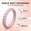 image:imageEgnaro Womens Silicone Anniversary Wedding Ring 25mm Wide 18mm ThickA1White Gray  Lavender  Dark Nude  White  Peachy Pink