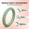 image:imageEgnaro Womens Silicone Anniversary Wedding Ring 25mm Wide 18mm ThickA2Black Gray  Mist Green  Lavender  Nude  Whitepink  White  Blue