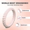image:imageEgnaro Womens Silicone Anniversary Wedding Ring 25mm Wide 18mm ThickA3Whitepink
