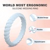 image:imageEgnaro Womens Silicone Anniversary Wedding Ring 25mm Wide 18mm ThickA4Orchid Haze  Cloudy Blue  Light Purple  Arctic Ice  Sand Pink  Black Gray  White