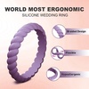 image:imageEgnaro Womens Silicone Anniversary Wedding Ring 25mm Wide 18mm ThickA5Orchid Haze  Blue Jewel  Black  Dark Nude  Nude  Whitepink  White  Dark Blue