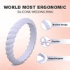 image:imageEgnaro Womens Silicone Anniversary Wedding Ring 25mm Wide 18mm ThickA7Peachy Pink  Crimson  Black  Black Gray  Cool gray  Lavender  White  Grape Purple