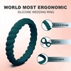 image:imageEgnaro Womens Silicone Anniversary Wedding Ring 25mm Wide 18mm ThickB1Dark Blue  Emerald Green  Black Gray  Black  Caramel
