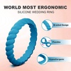 image:imageEgnaro Womens Silicone Anniversary Wedding Ring 25mm Wide 18mm ThickB2Peachy Pink  Dark Blue  Grape Purple  Black  White  Blue Jewel