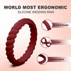 image:imageEgnaro Womens Silicone Anniversary Wedding Ring 25mm Wide 18mm ThickB3Black  Crimson  Blue  Whitepink  Marble  Blue Jewel