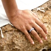 image:imageEgnaro Womens Silicone Anniversary Wedding Ring 25mm Wide 18mm ThickC1Classic Blue  Lavender  Beige  White