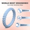 image:imageEgnaro Womens Silicone Anniversary Wedding Ring 25mm Wide 18mm ThickC1Classic Blue  Lavender  Beige  White