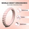 image:imageEgnaro Womens Silicone Anniversary Wedding Ring 25mm Wide 18mm ThickSETM16Pink Sand