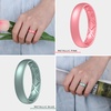 image:imageEgnaro Womens Silicone Engagement Ring 55mm Wide Comfort Fit Shimmer SetA3Glitter Pearl Glow  Galaxy  Rose Gold  Bronze  Metallic Green  Claret Red Matte Black  Maroon