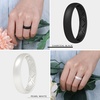 image:imageEgnaro Womens Silicone Engagement Ring 55mm Wide Comfort Fit Shimmer SetA3Glitter Pearl Glow  Galaxy  Rose Gold  Bronze  Metallic Green  Claret Red Matte Black  Maroon