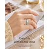 image:imageEgnaro Womens Silicone Engagement Ring 55mm Wide Comfort Fit Shimmer SetA5Glitter Champagne Gold  Canal Blue  Illusion Blue Matte White