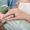image:imageEgnaro Womens Silicone Engagement Ring 55mm Wide Comfort Fit Shimmer SetA7Black
