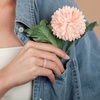 image:imageEgnaro Womens Silicone Engagement Ring 55mm Wide Comfort Fit Shimmer SetA9Glitter Pearl Glow Matte Dusty Pink  Cloudy Pink  Cream Beige  Black