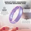 image:imageEgnaro Womens Silicone Engagement Ring 55mm Wide Comfort Fit Shimmer SetB1Glitter Starry Purple  Pearl Glow Matte Faint Red  Orchid Haze  Light Blue  White Pink  Ivory  Black