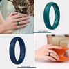 image:imageEgnaro Womens Silicone Engagement Ring 55mm Wide Comfort Fit Shimmer SetB2Glitter Bronze  Silver Matte Marble  Coral Red  Orchid Haze  Jade Green  Dark Blue  Black