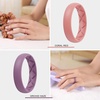 image:imageEgnaro Womens Silicone Engagement Ring 55mm Wide Comfort Fit Shimmer SetB2Glitter Bronze  Silver Matte Marble  Coral Red  Orchid Haze  Jade Green  Dark Blue  Black