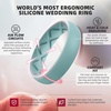image:imageEgnaro Womens Silicone Engagement Ring 55mm Wide Comfort Fit Shimmer SetC4Glitter Silver Matte Black  White  Light Blue  Light Green
