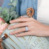 image:imageEgnaro Womens Silicone Engagement Ring 55mm Wide Comfort Fit Shimmer SetC4Glitter Silver Matte Black  White  Light Blue  Light Green