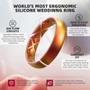 image:imageEgnaro Womens Silicone Engagement Ring 55mm Wide Comfort Fit Shimmer SetC6Glitter Ember Gold  Burgundy  Moonlight Silver  Peal Glow Matte Black