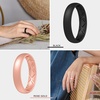 image:imageEgnaro Womens Silicone Engagement Ring 55mm Wide Comfort Fit Shimmer SetC8Glitter Rose Gold  Peal Glow  Ember Gold  Sparkle Rose  Metallic Green  Metallic Starry Purple Matte Nude  Black