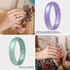 image:imageEgnaro Womens Silicone Engagement Ring 55mm Wide Comfort Fit Shimmer SetC8Glitter Rose Gold  Peal Glow  Ember Gold  Sparkle Rose  Metallic Green  Metallic Starry Purple Matte Nude  Black