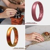 image:imageEgnaro Womens Silicone Engagement Ring 55mm Wide Comfort Fit Shimmer SetC8Glitter Rose Gold  Peal Glow  Ember Gold  Sparkle Rose  Metallic Green  Metallic Starry Purple Matte Nude  Black