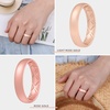 image:imageEgnaro Womens Silicone Engagement Ring 55mm Wide Comfort Fit Shimmer SetC9Glitter Rose Gold  Pearl Glow  Peach  Galaxy  Bronze Matte Marble  White Pink  Black