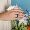 image:imageEgnaro Womens Silicone Engagement Ring 55mm Wide Comfort Fit Shimmer SetR2Glitter Moonlight Silver Matte Light PurpleBlue  Emerald Green  Marble  Black