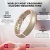 image:imageEgnaro Womens Silicone Engagement Ring 55mm Wide Comfort Fit Shimmer SetR2Glitter Moonlight Silver Matte Light PurpleBlue  Emerald Green  Marble  Black