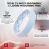 image:imageEgnaro Womens Silicone Engagement Rings 55mm Wide 2mm ThickA12Light Green  Arctic Ice  Beige  Pink Sand  White